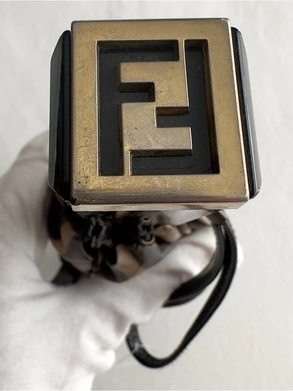 ✨Authentic FENDI Vintage FF Zucca Monogram Nylon Compact Umbrella Brown - Picture 10 of 15